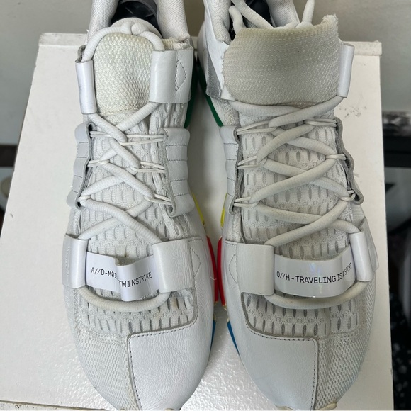 Adidas Oyster Holdings x Twinstrike ADV White Rainbow Sneakers Size Men's 10 - Picture 2 of 10